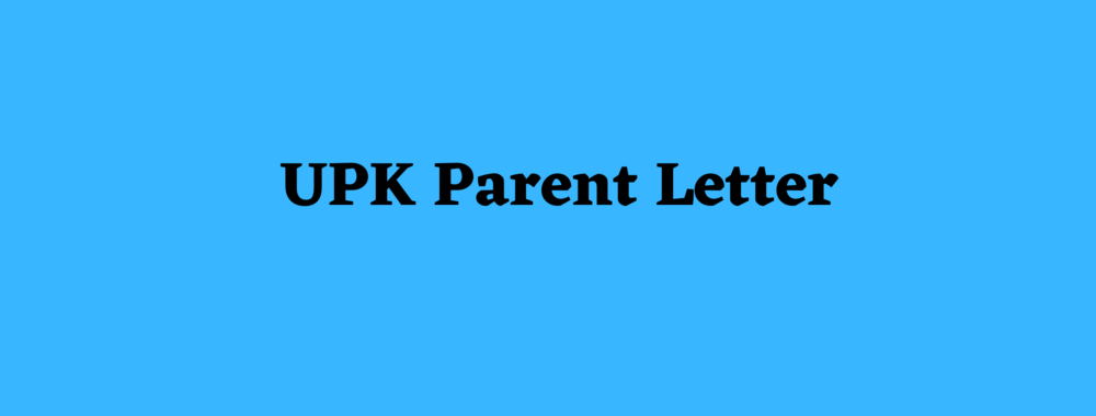 UPK 23-24  Parent Letter