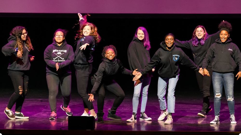 North Babylon HS theater students connect with peers