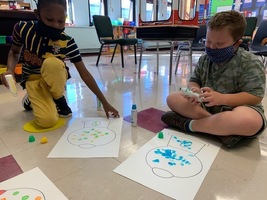 Students jump into art projects at Deluca